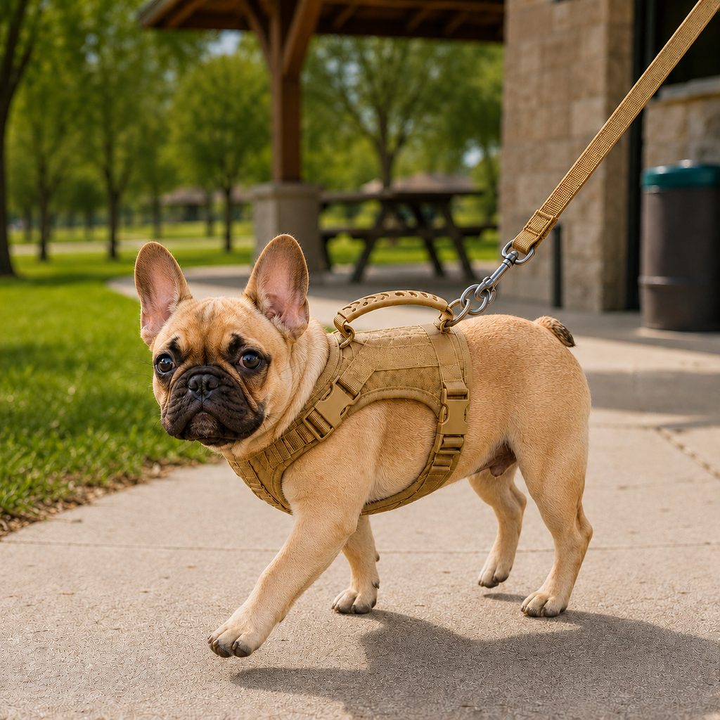 Paws in Awe Mini Tactical Pet Harness Vest for Cats & Small Dogs - Outdoor Walking Harness with Handle to Reduce Neck Pulling image 1