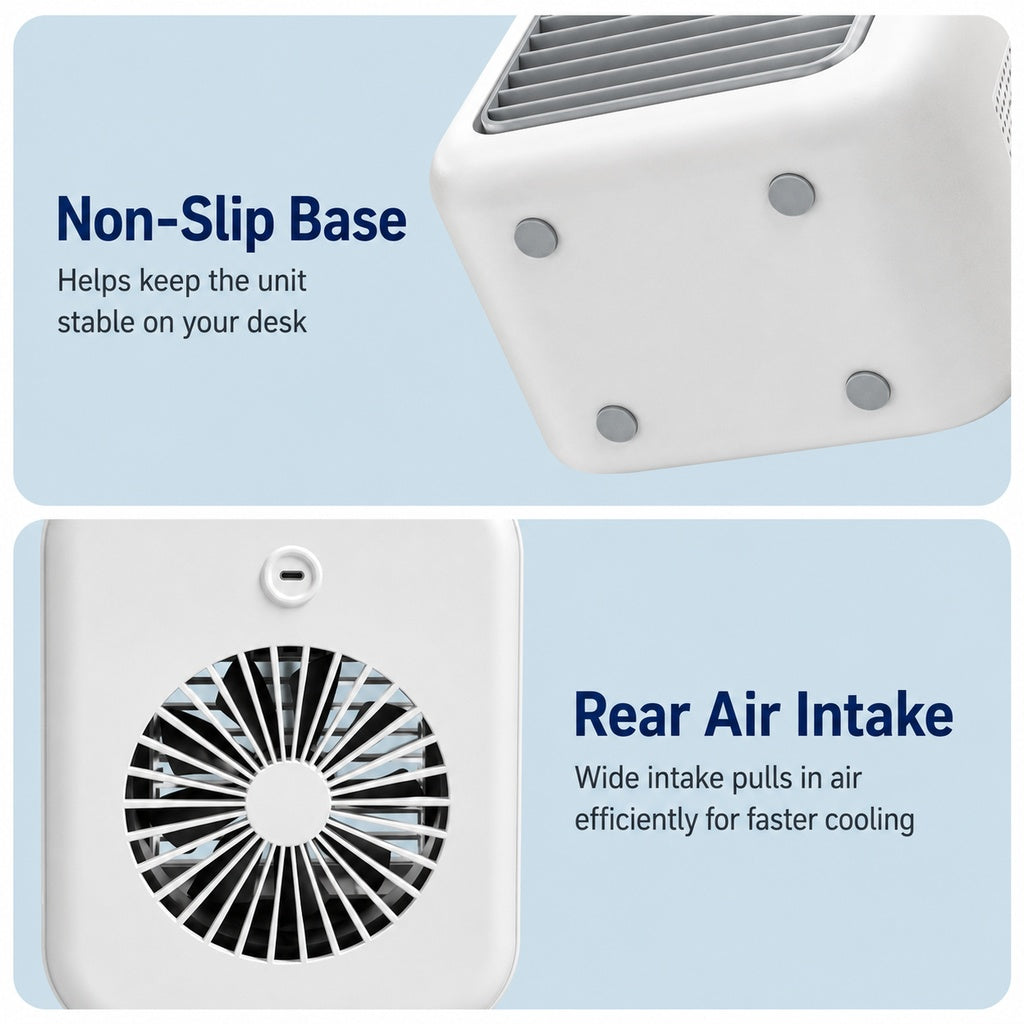 Paws in Awe Ultra-Quiet Mini Air Cooler for Home & Office – Keeps Pets & Kids Comfortable While Beating the Heat image 7