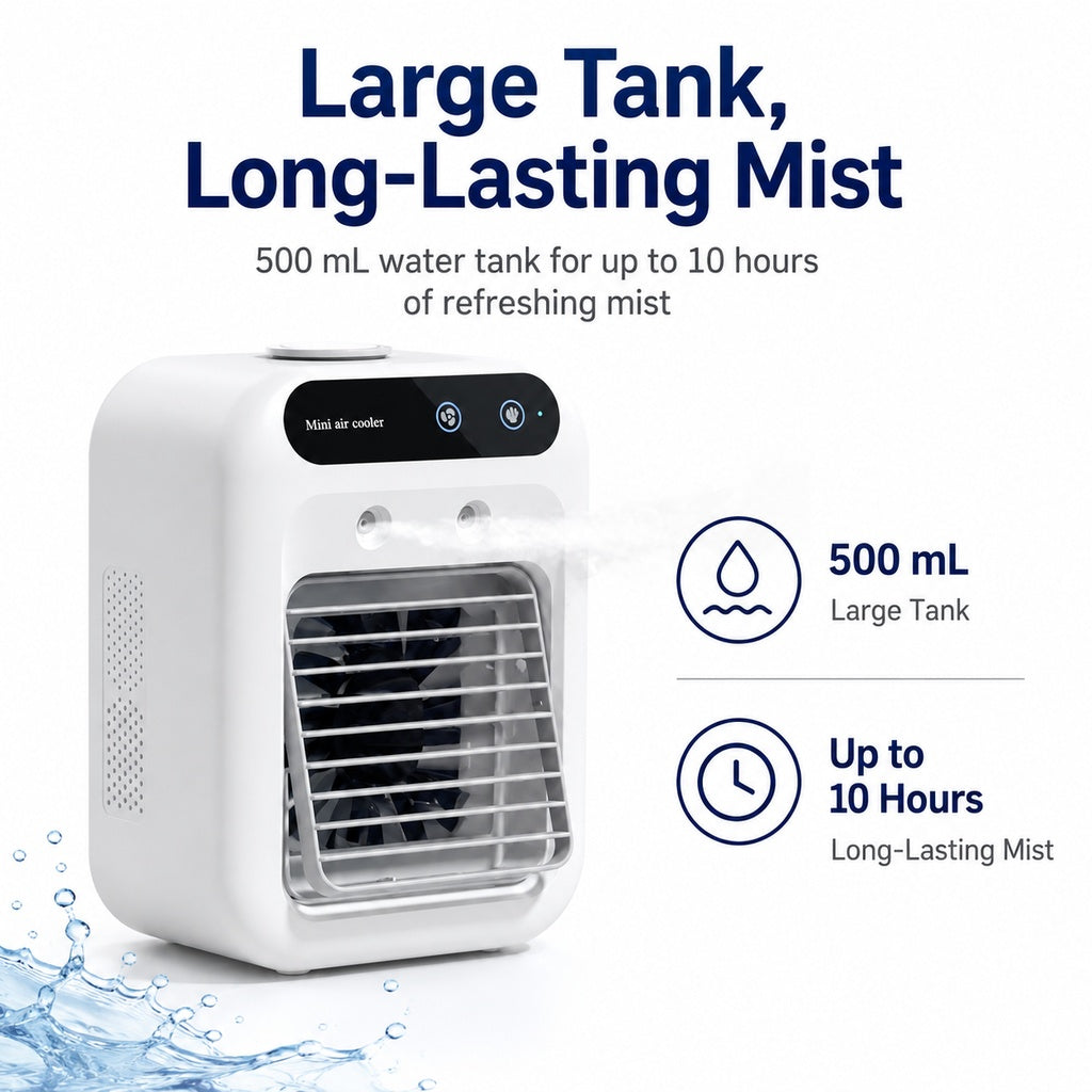 Paws in Awe Ultra-Quiet Mini Air Cooler for Home & Office – Keeps Pets & Kids Comfortable While Beating the Heat image 5