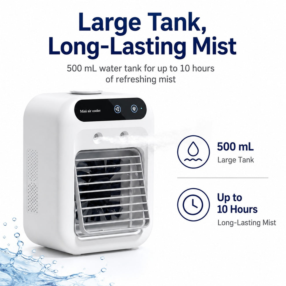 Paws in Awe Ultra-Quiet Mini Air Cooler for Home & Office – Keeps Pets & Kids Comfortable While Beating the Heat image 5