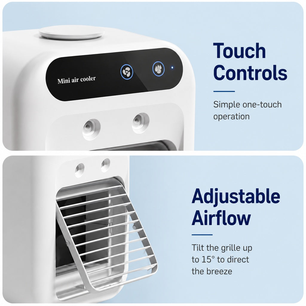 Paws in Awe Ultra-Quiet Mini Air Cooler for Home & Office – Keeps Pets & Kids Comfortable While Beating the Heat image 8