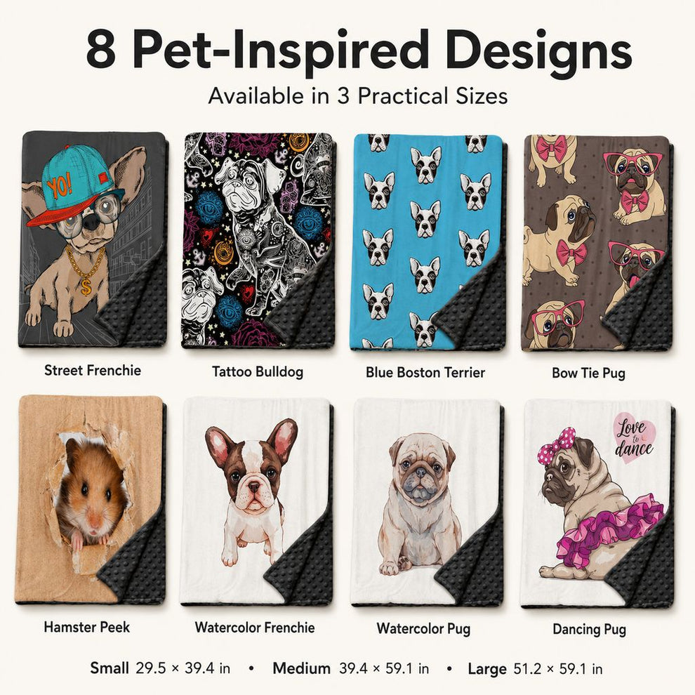 Paws in Awe Layered Minky Pet Comfort Blanket for Dog Beds, Quiet Corners & Noisy Moments image 8