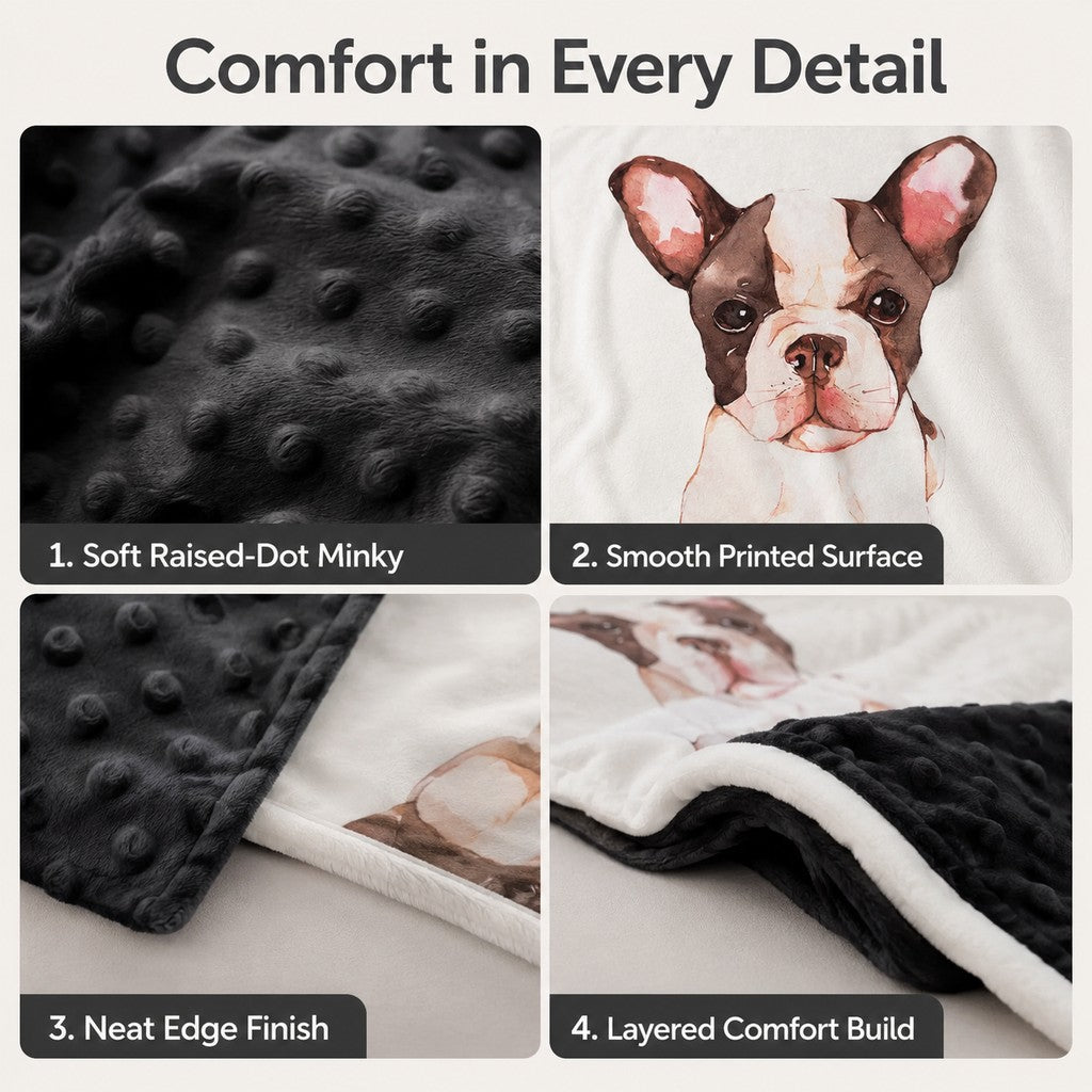 Paws in Awe Layered Minky Pet Comfort Blanket for Dog Beds, Quiet Corners & Noisy Moments image 7