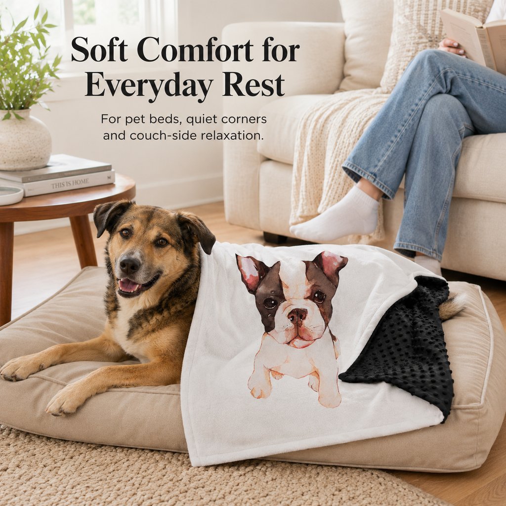 Paws in Awe Layered Minky Pet Comfort Blanket for Dog Beds, Quiet Corners & Noisy Moments image 3