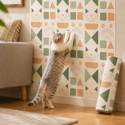 Paws in Awe Self-Adhesive Cat Scratch Mat for Wall & Furniture Protection – Cuttable Cat Scratching Pad for Sofa, Door, Bedside & Home Surfaces image 14