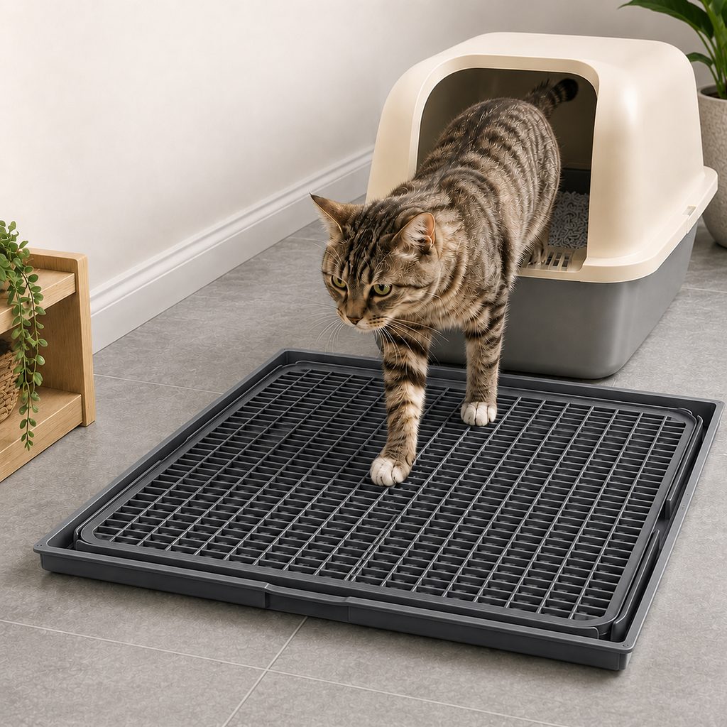 Paws in Awe Modular Cat Litter Mat for Litter Box Exits - Double-Layer Litter Trap for Cleaner Floors image 12