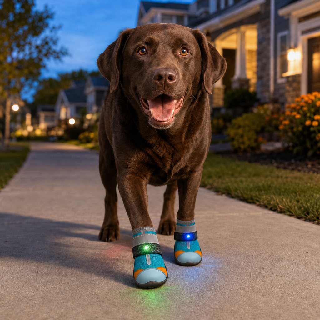 Paws in Awe Motion-Activated LED Dog Boots for Night Walks – Flashing Paw Shoes for Better Visibility & Traction image 10