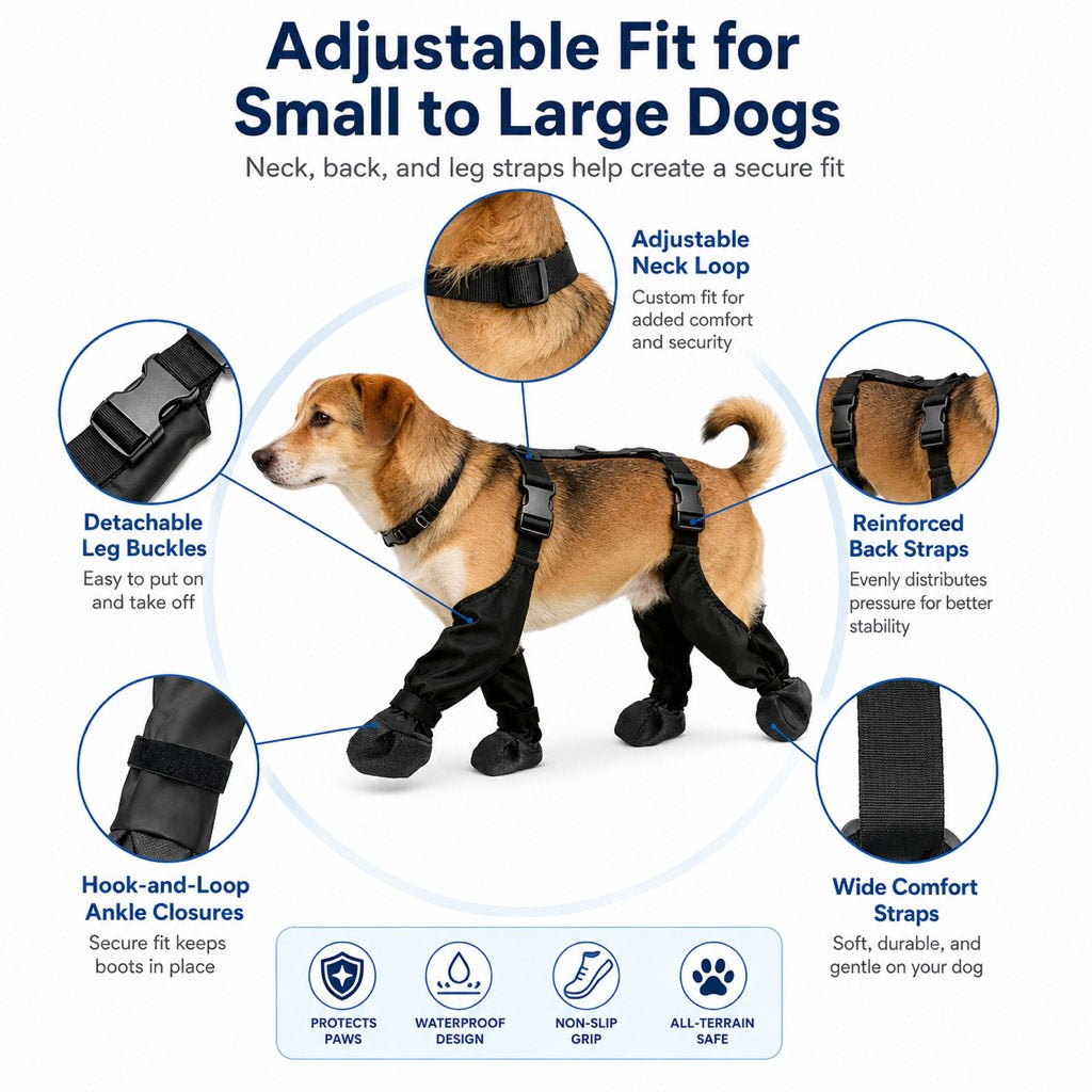 Muddy trail dog boots for cleaner paws after walks