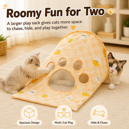 Paws in Awe Interactive Cat Crinkle Play Sack for Indoor Cats - Hide, Pounce & Stay Busy While You're Away image 3