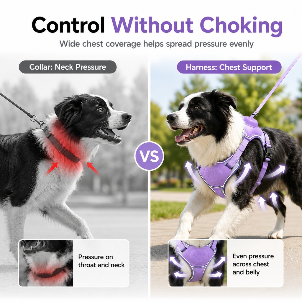 Paws in Awe No-Pull Reflective Dog Harness with Built-In Retractable Leash for Safer Daily Walks image 10