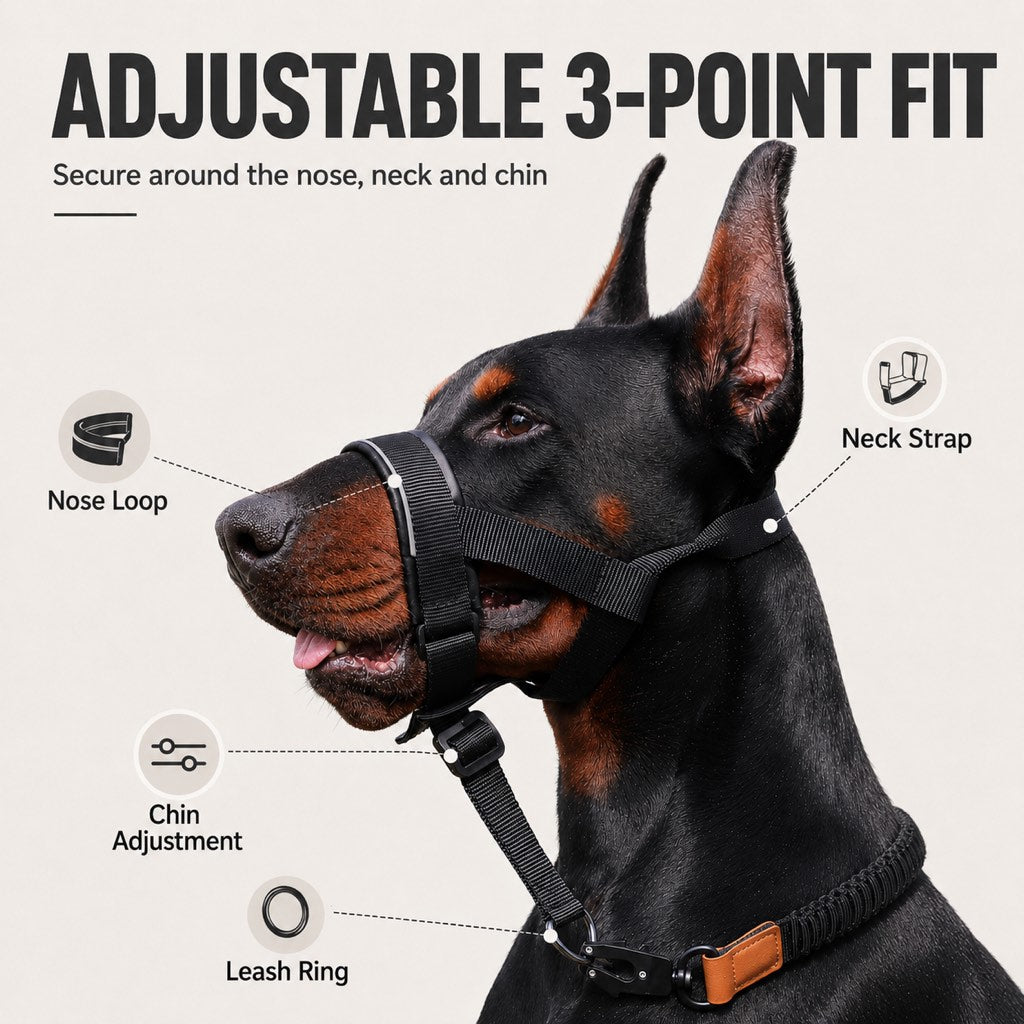 Paws in Awe No-Pull Dog Head Halter for Daily Walks - Adjustable Padded Training Muzzle to Help Reduce Pulling image 4