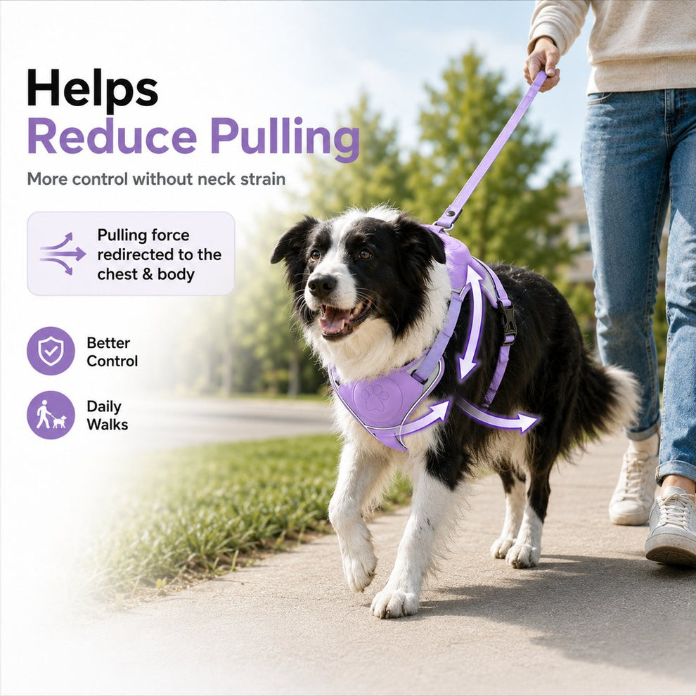 Paws in Awe No-Pull Reflective Dog Harness with Built-In Retractable Leash for Safer Daily Walks image 4