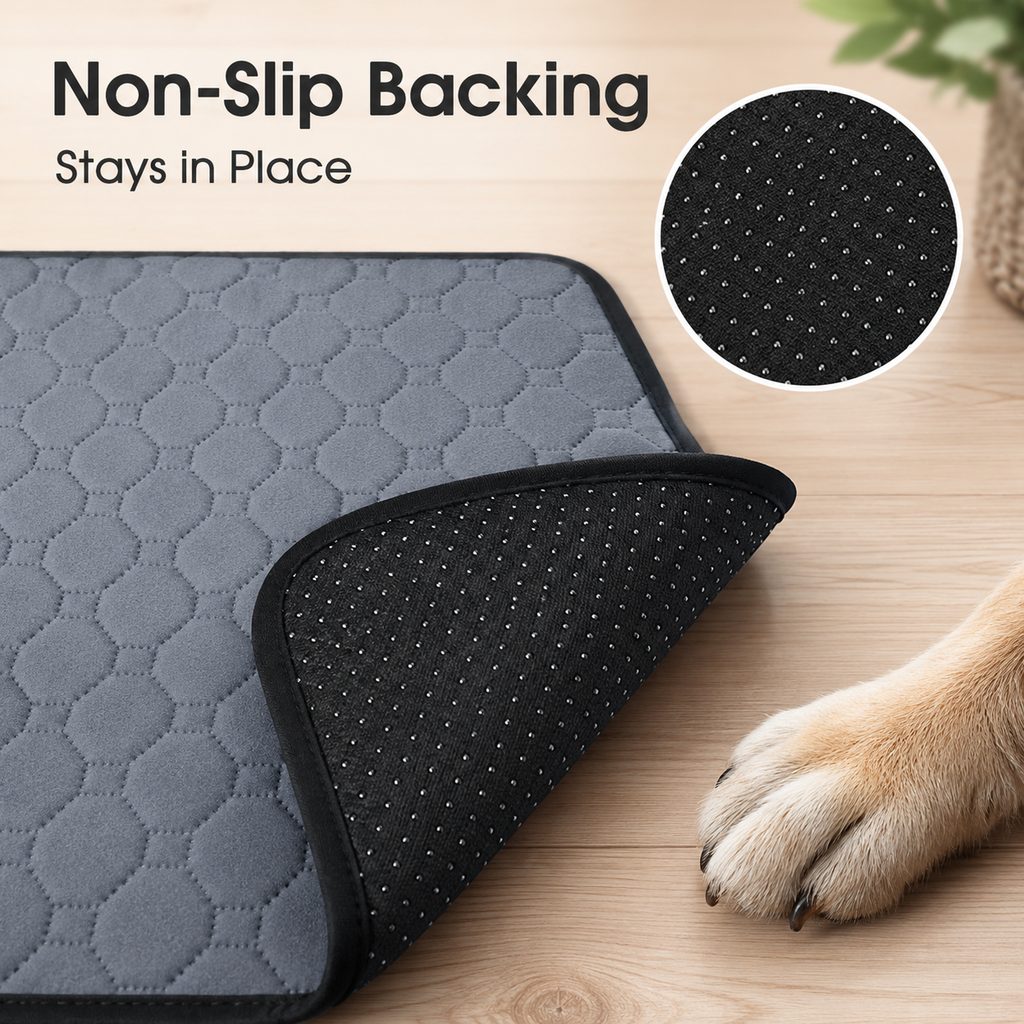 Paws in Awe Reusable Washable Pet Pee Pad for Cats & Dogs - Absorbent Non-Slip Floor Mat for Indoor Potty Training, Playpens & Crates image 6