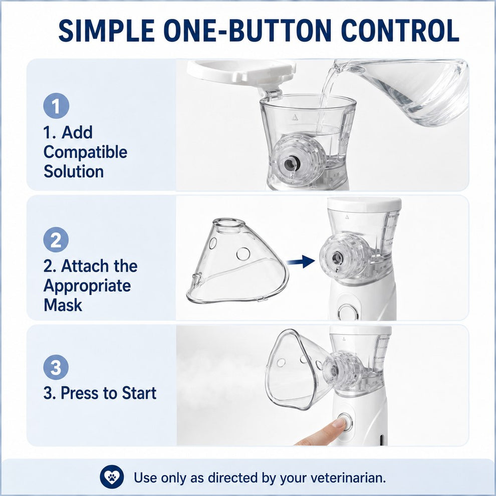 One-button control pet nebulizer usage instructions