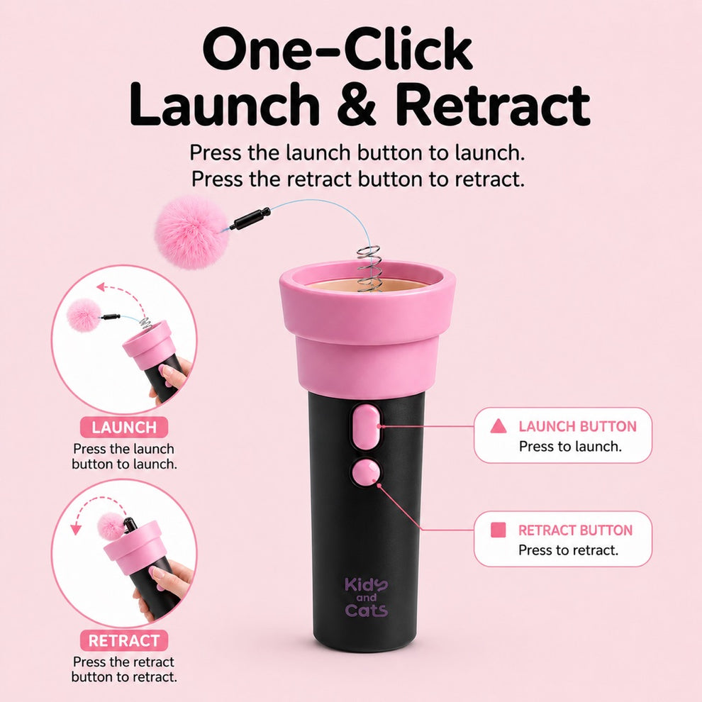 Paws in Awe One-Click Electric Cat Teaser Launcher for Indoor Cats - Chase & Pounce Play Without Constant Wand Waving image 8