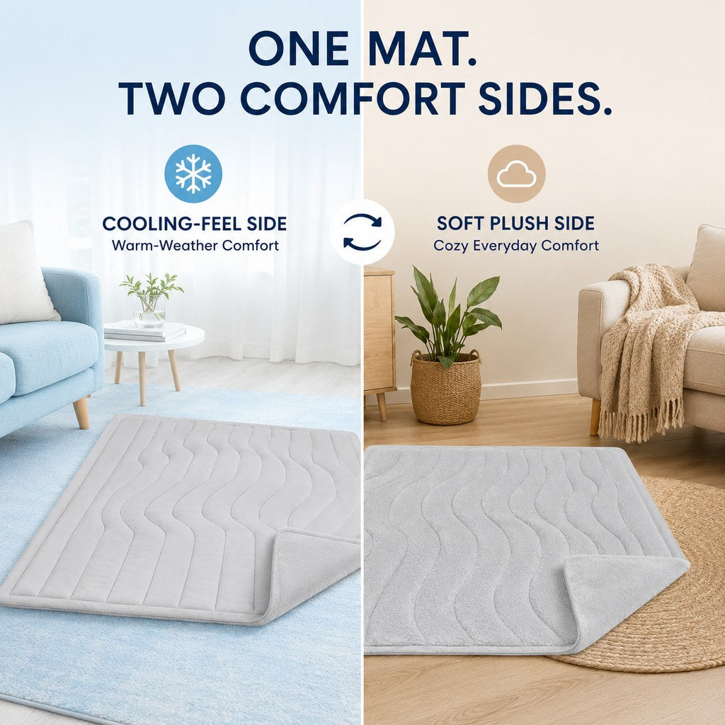 One mat two comfort sides reversible pet mat