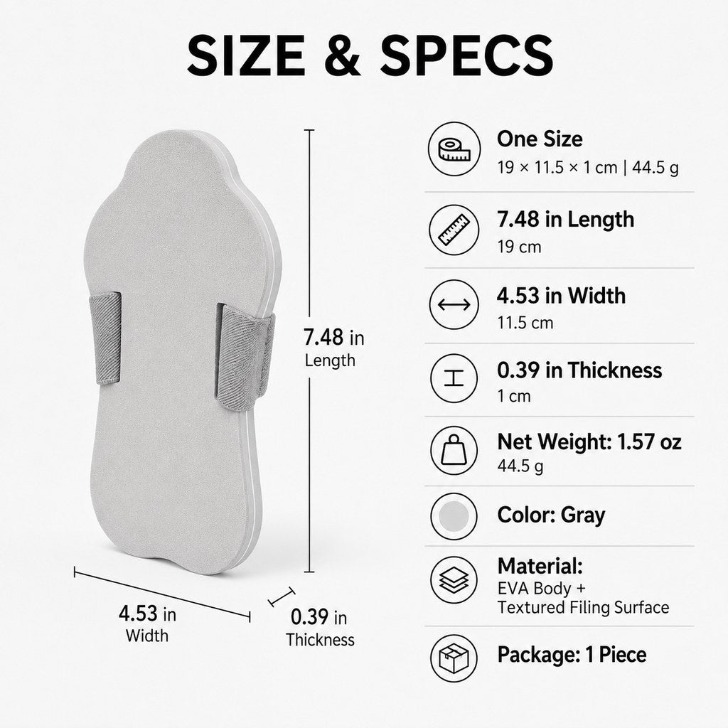 One size handheld pet grooming nail file board