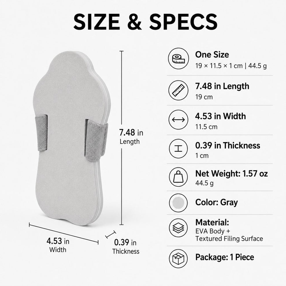 One size handheld pet grooming nail file board
