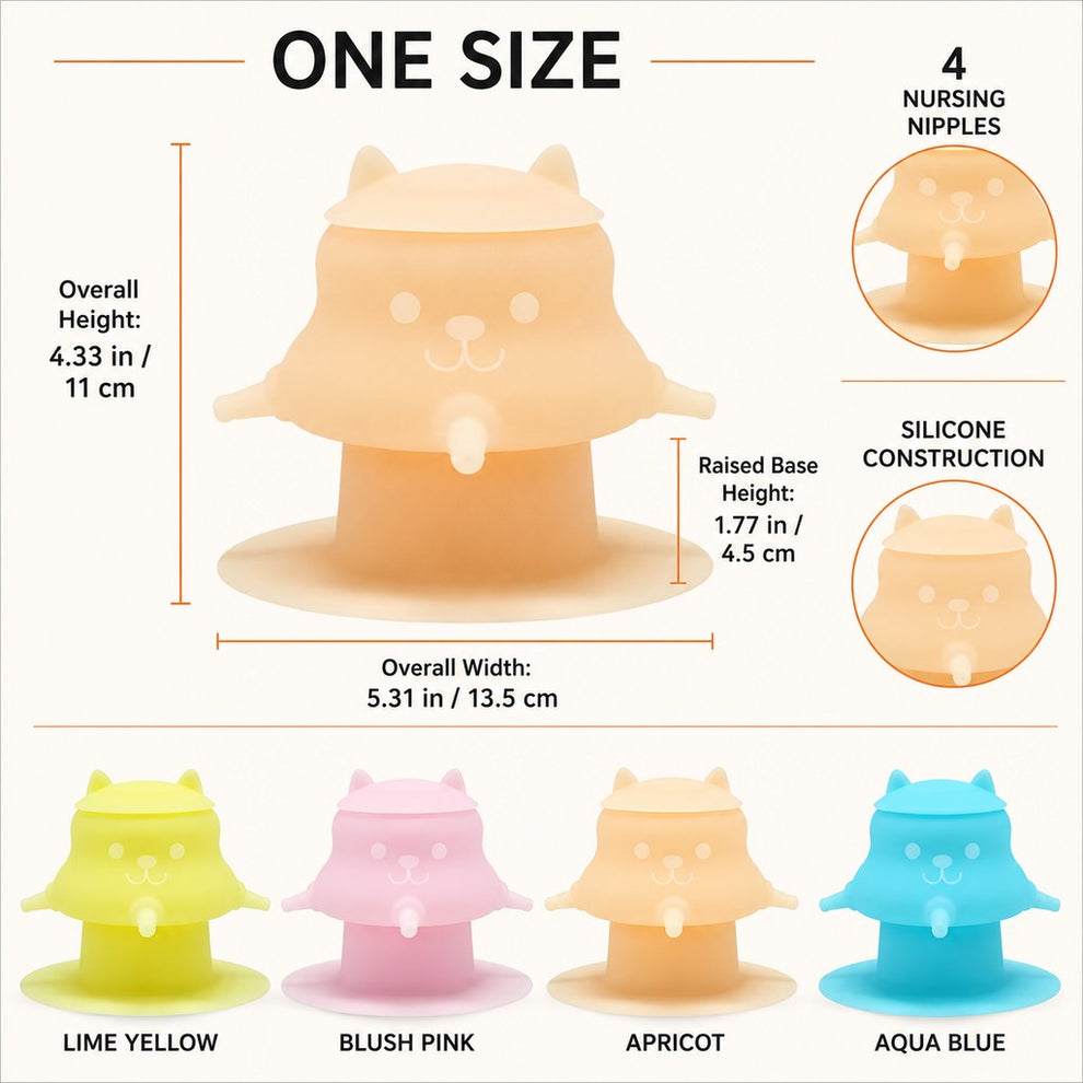 One size pet nursing feeder size guide