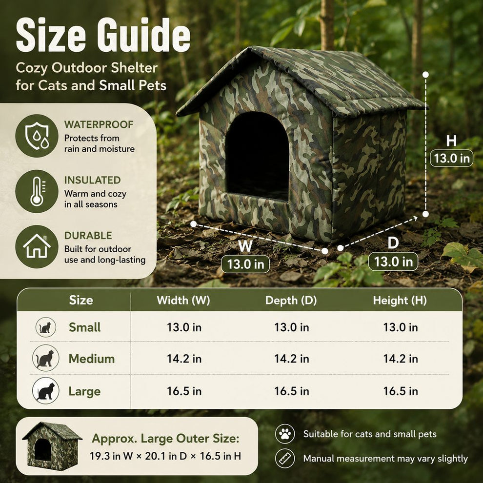 Paws in Awe Weather-Resistant Outdoor Cat House for Porches & Backyards - Cozy Shelter for Cats & Small Dogs image 9