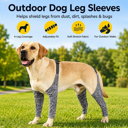 Paws in Awe 4-Leg Outdoor Dog Sleeves for Walks - Helps Keep Legs Cleaner image 2