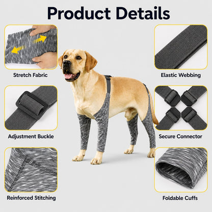Paws in Awe 4-Leg Outdoor Dog Sleeves for Walks - Helps Keep Legs Cleaner image 8