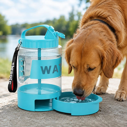 Outdoor dog water bottle for hiking camping and road trips