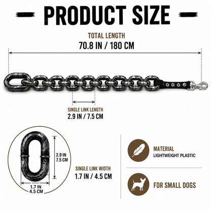 Oversized chain dog leash product size details