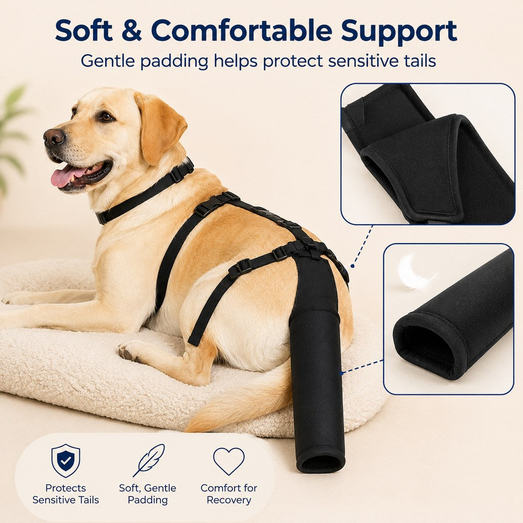 Paws in Awe Adjustable Dog Tail Protector for Recovery & Daily Walks - Padded Guard for Sensitive Tails image 6