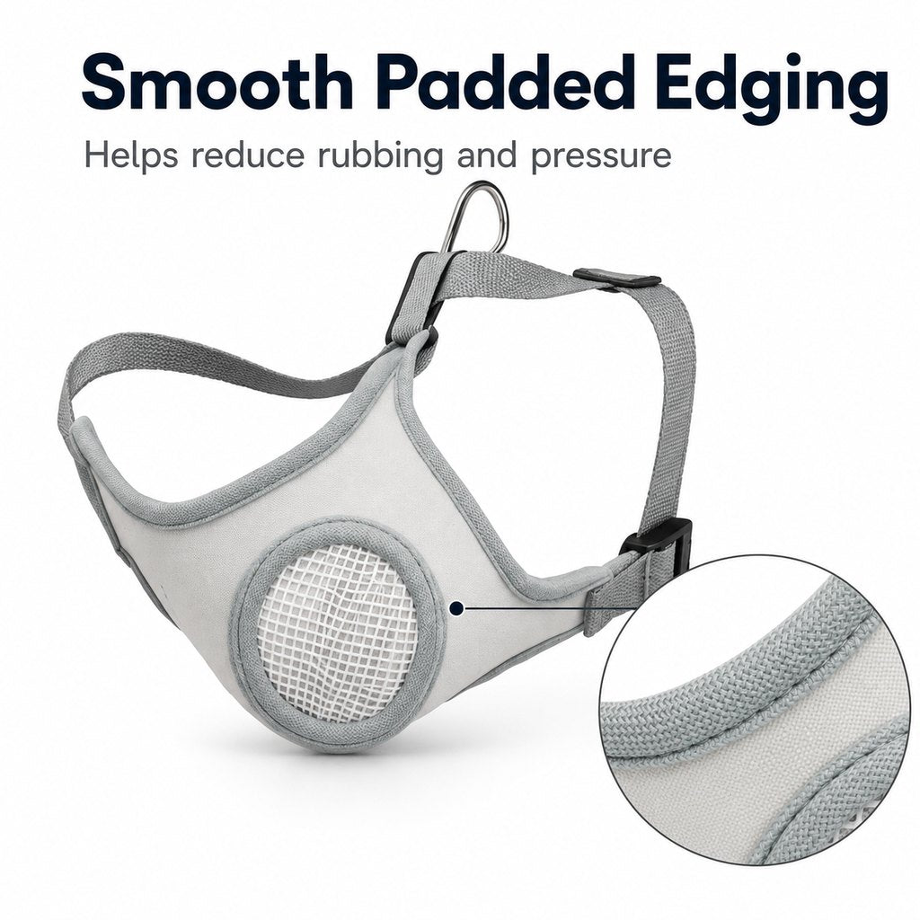 Paws in Awe Breathable Dog Muzzle for Walks, Grooming & Vet Visits - Soft Adjustable Mesh Muzzle to Help Reduce Biting, Chewing & Barking image 9