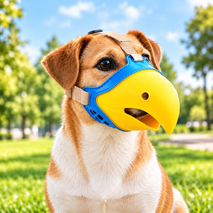 Paws in Awe Adjustable Parrot Beak Dog Muzzle for Walks & Training - Helps Reduce Scavenging & Biting
