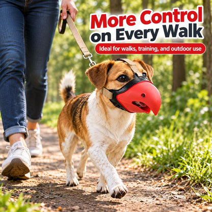 Paws in Awe Adjustable Parrot Beak Dog Muzzle for Walks & Training - Helps Reduce Scavenging & Biting