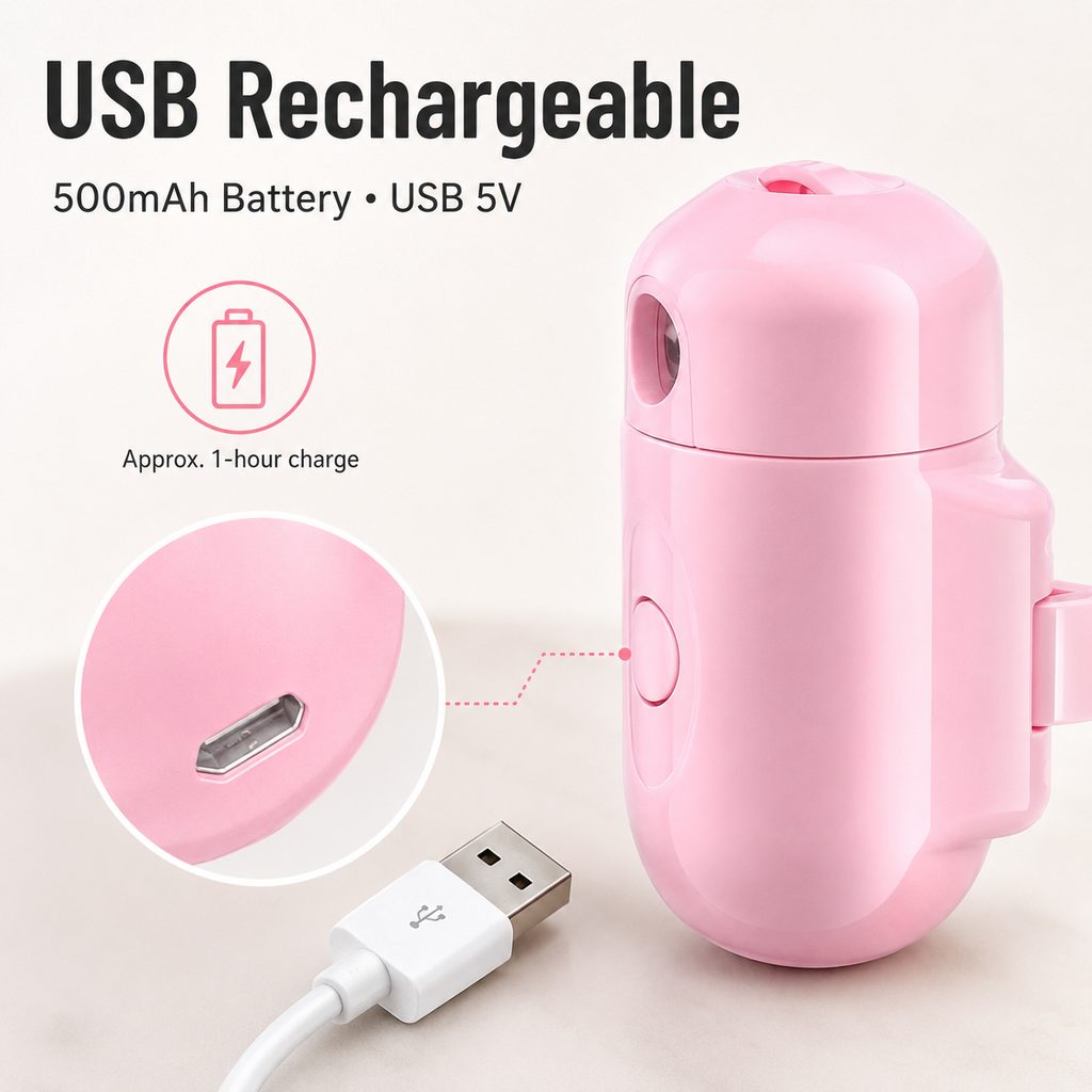 Paws in Awe PawGlow Pink Breed Projector Dog Light for Night Walks - USB Rechargeable Clip-On Pet Light for Extra Visibility & Fun image 7
