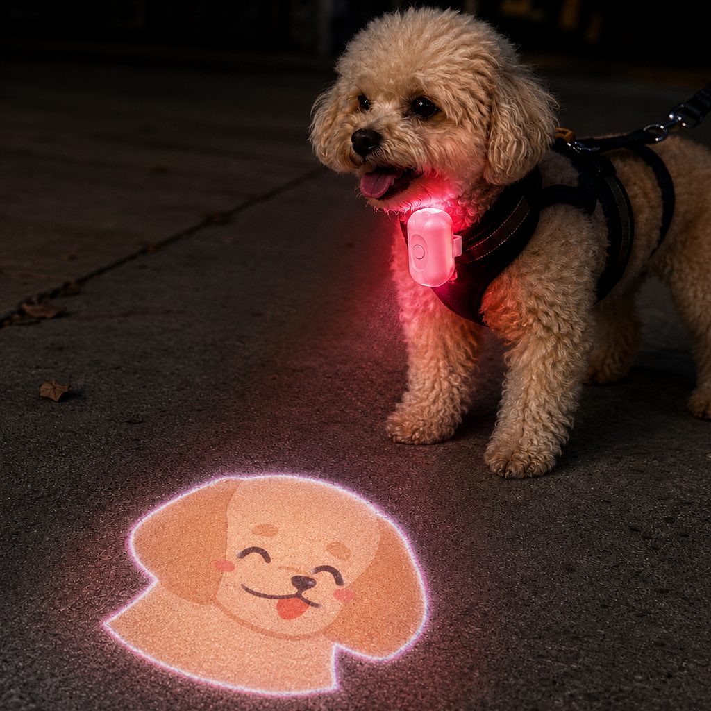 Paws in Awe PawGlow Pink Breed Projector Dog Light for Night Walks - USB Rechargeable Clip-On Pet Light for Extra Visibility & Fun image 24