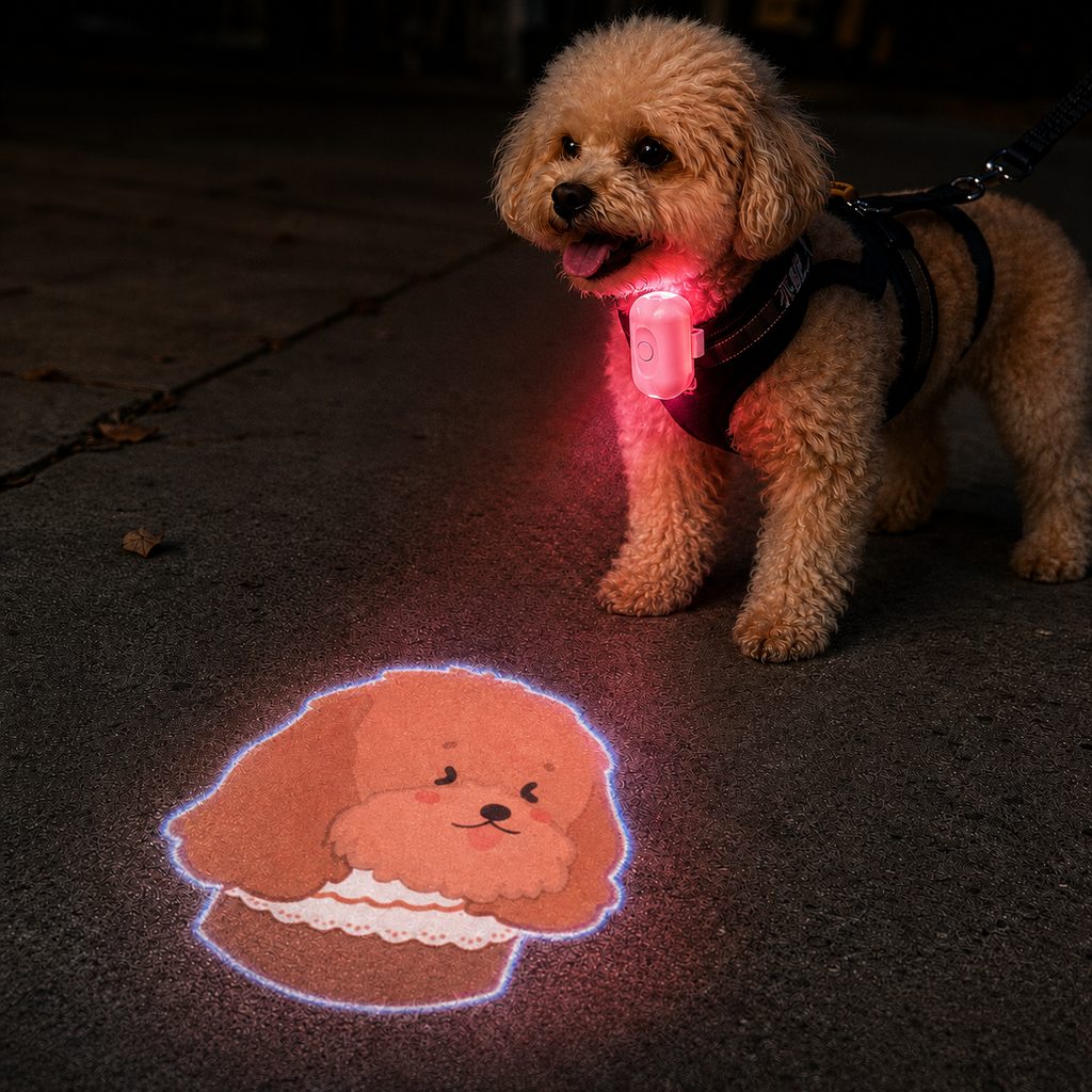 Paws in Awe PawGlow Pink Breed Projector Dog Light for Night Walks - USB Rechargeable Clip-On Pet Light for Extra Visibility & Fun image 22