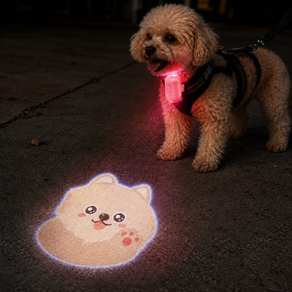 Paws in Awe PawGlow Pink Breed Projector Dog Light for Night Walks - USB Rechargeable Clip-On Pet Light for Extra Visibility & Fun image 20