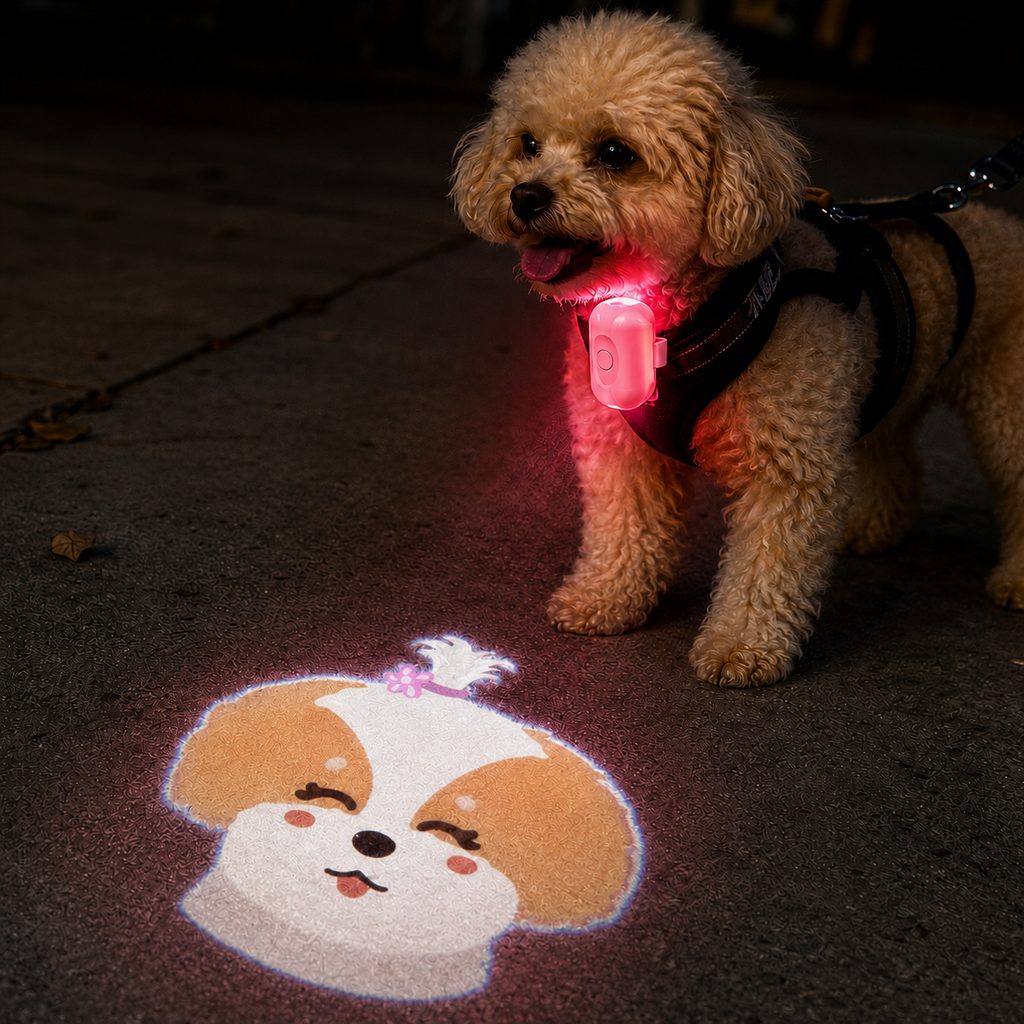 Paws in Awe PawGlow Pink Breed Projector Dog Light for Night Walks - USB Rechargeable Clip-On Pet Light for Extra Visibility & Fun image 18