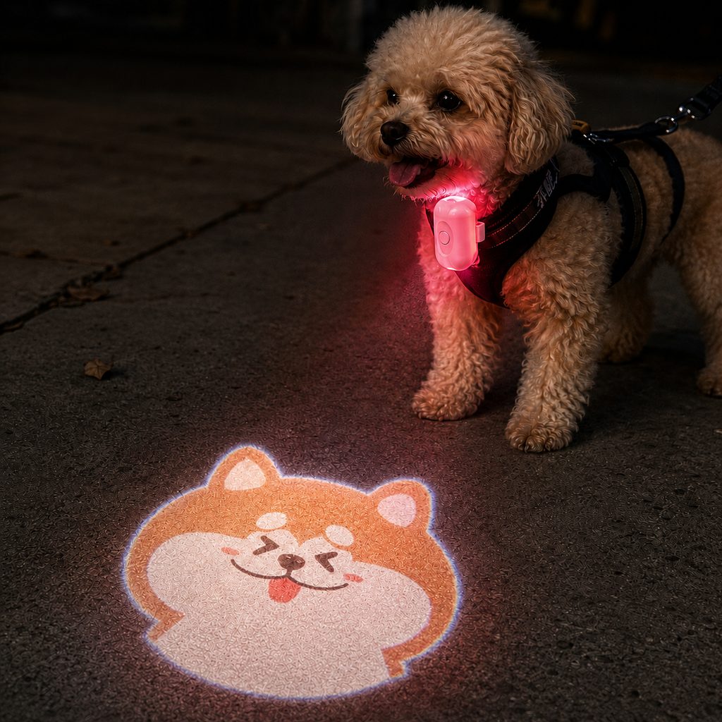 Paws in Awe PawGlow Pink Breed Projector Dog Light for Night Walks - USB Rechargeable Clip-On Pet Light for Extra Visibility & Fun image 16
