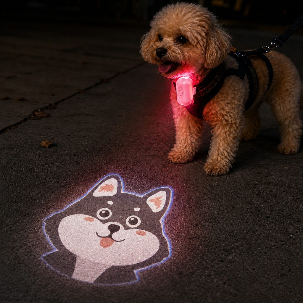 Paws in Awe PawGlow Pink Breed Projector Dog Light for Night Walks - USB Rechargeable Clip-On Pet Light for Extra Visibility & Fun image 17