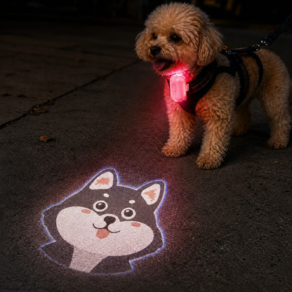 Paws in Awe PawGlow Pink Breed Projector Dog Light for Night Walks - USB Rechargeable Clip-On Pet Light for Extra Visibility & Fun image 17