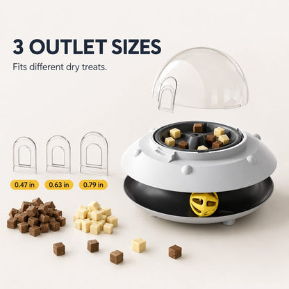 Paws in Awe PawOrbit UFO Motion-Activated Cat Treat Dispenser Toy - Interactive Puzzle Feeder for Indoor Cats, Keeps Cats Busy While You Work image 6