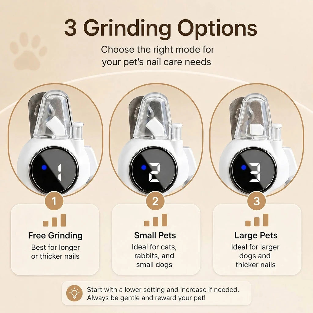 Paws in Awe 2-in-1 Electric Nail Clipper & Grinder with LED Light product image 6