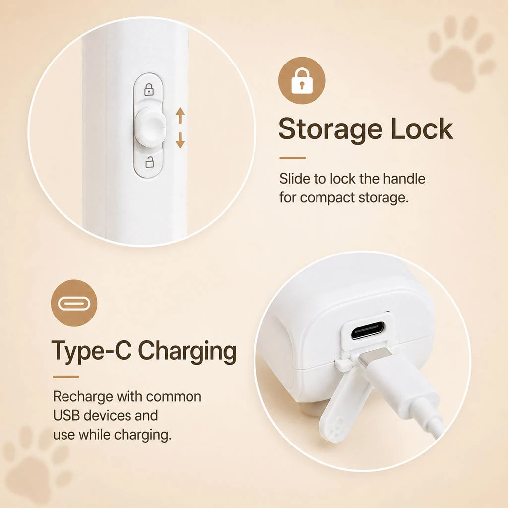 Paws in Awe 2-in-1 Electric Nail Clipper & Grinder with LED Light product image 7