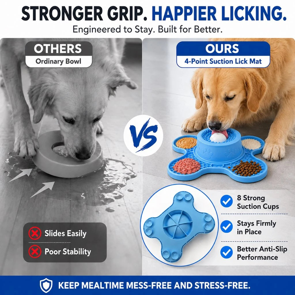 Paws in Awe 3-in-1 Dog Lick Mat & Slow Feeder Bowl for Bath Time, Grooming & Home Alone product image 5