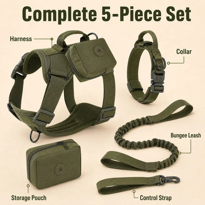 Paws in Awe 5-Piece Tactical Dog Harness Set for Hiking & Training product image 2