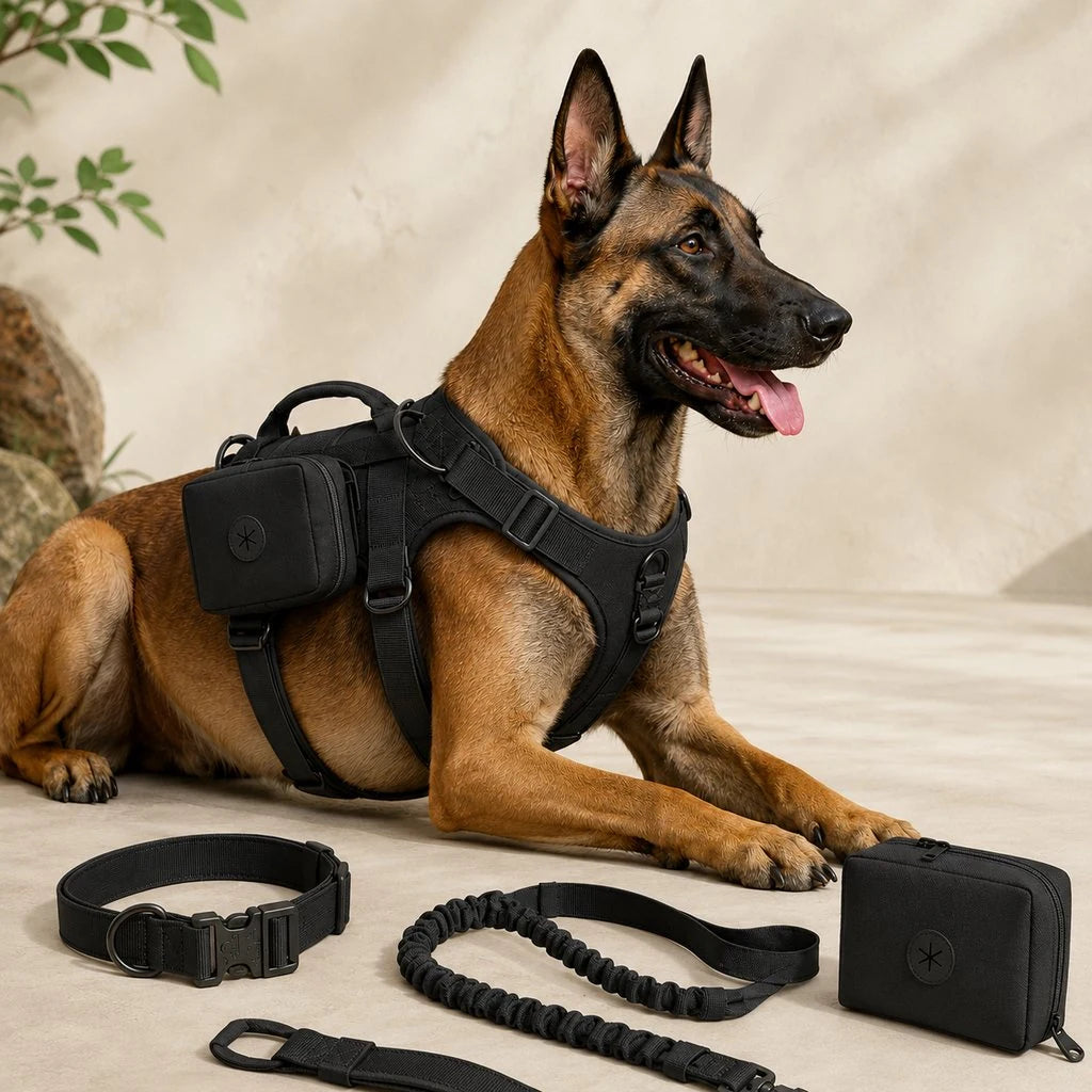 Paws in Awe 5-Piece Tactical Dog Harness Set for Hiking & Training product image 8