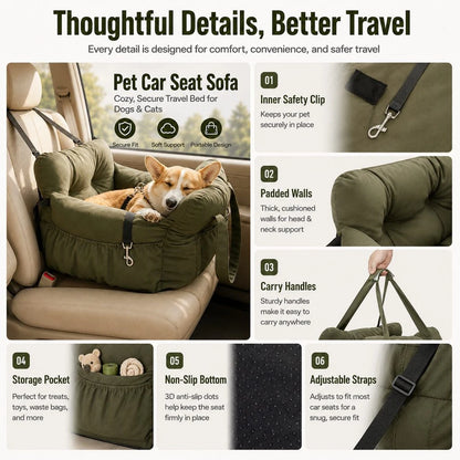 Paws in Awe Car Seat Sofa for Road Trips product image 7