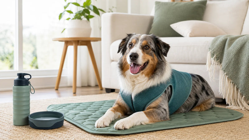 Cooling gear for warm weather pet comfort