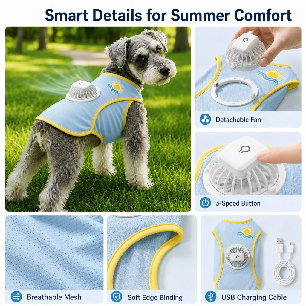 Paws in Awe Cooling Fan Dog Summer Vest for Walks & Outdoor Heat Relief image 8