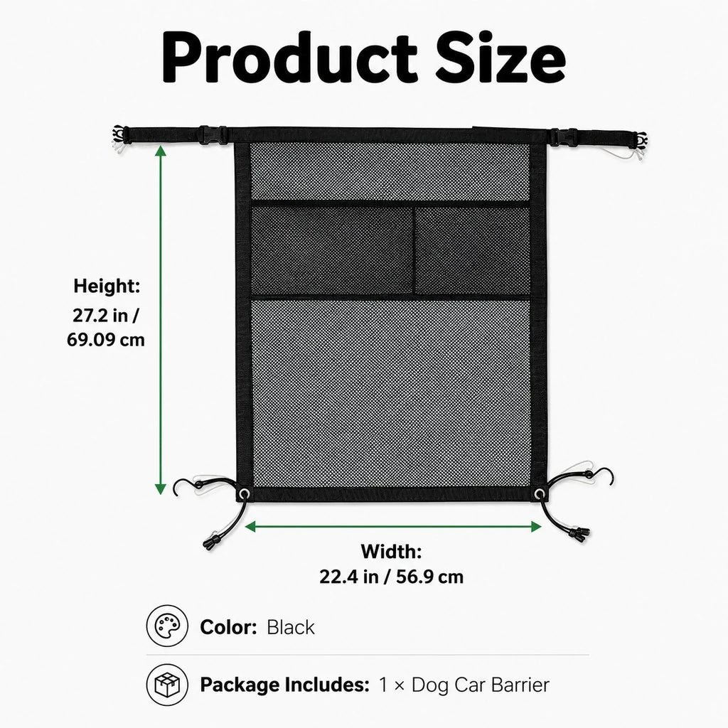 Paws in Awe Dog Car Barrier Mesh for Road Trips product image 11